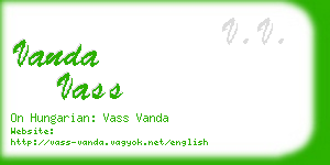 vanda vass business card